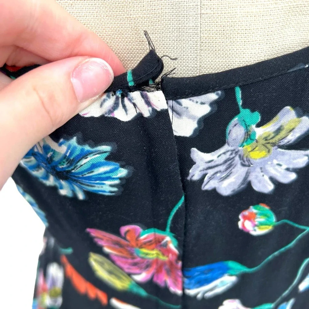 Anthropologie Moulinette Soeurs Astere Everywhere‎ Dress Floral Black Size 2 - Picture 15 of 15